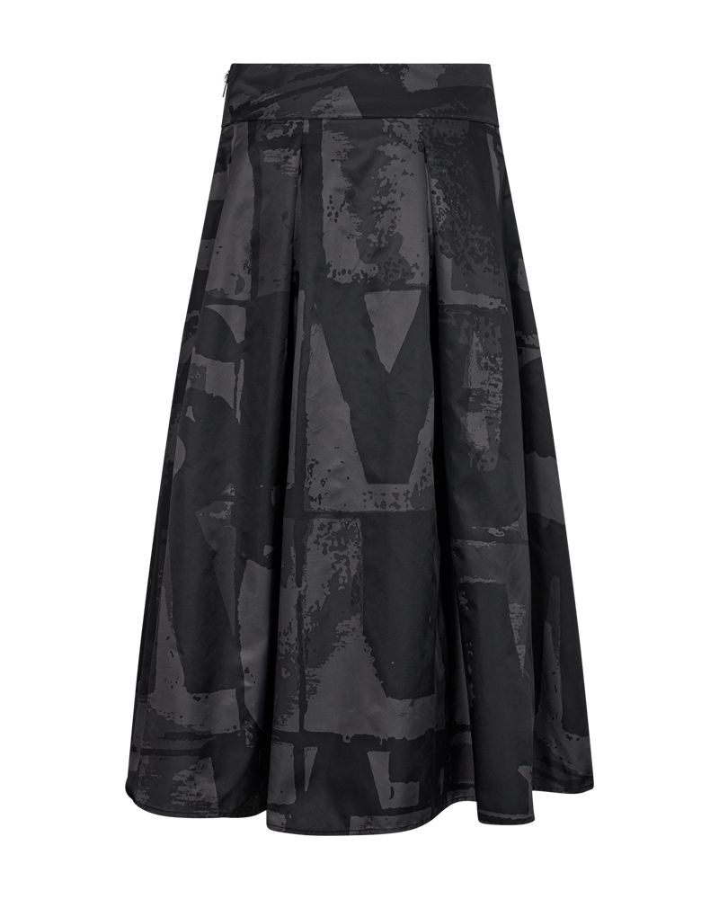 CMSIMI - SKIRT WITH PRINT IN BLACK AND GREY