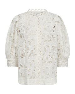CMMALA - SHIRT WITH LACES IN WHITE
