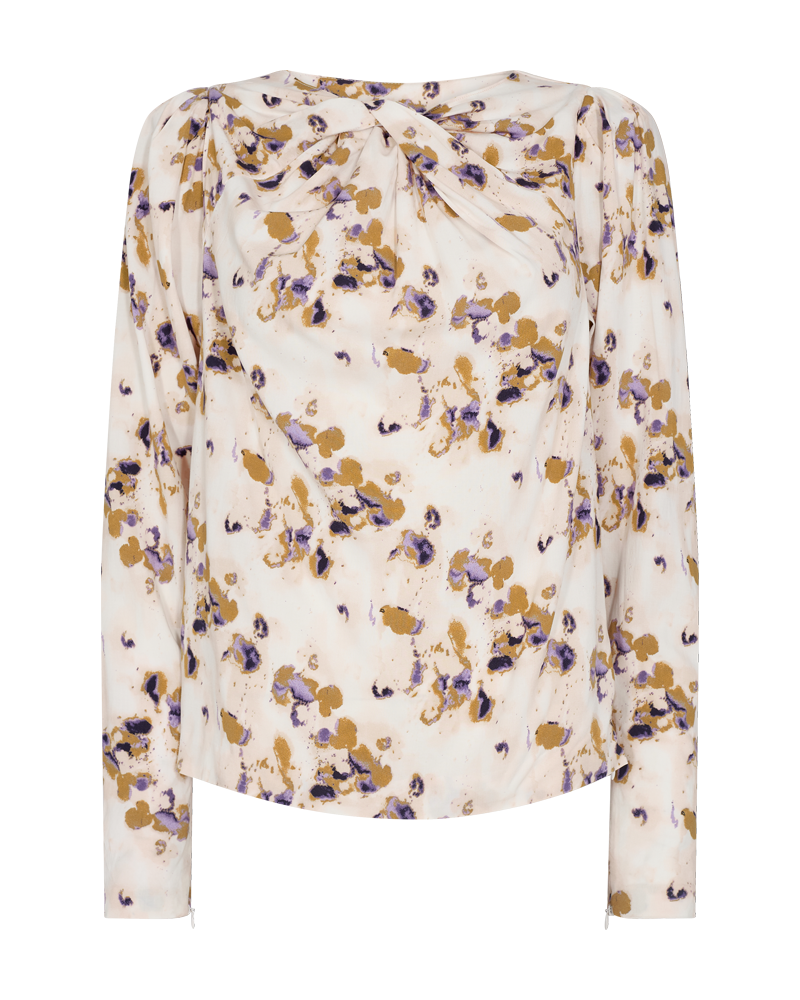 CMMERRY - BLOUSE WITH PRINT IN BEIGE
