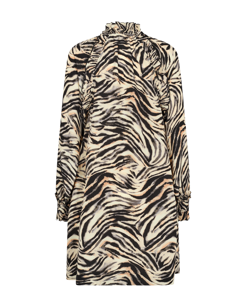 CMFRILL - DRESS WITH PRINT IN BLACK AND GREY