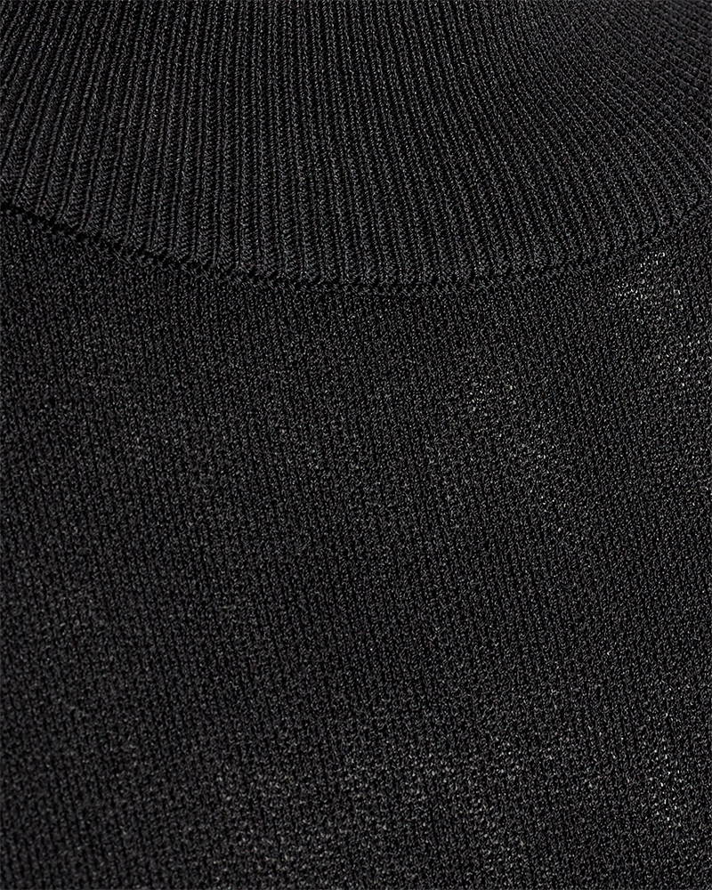 CMWILD - RIB KNIT DRESS IN BLACK