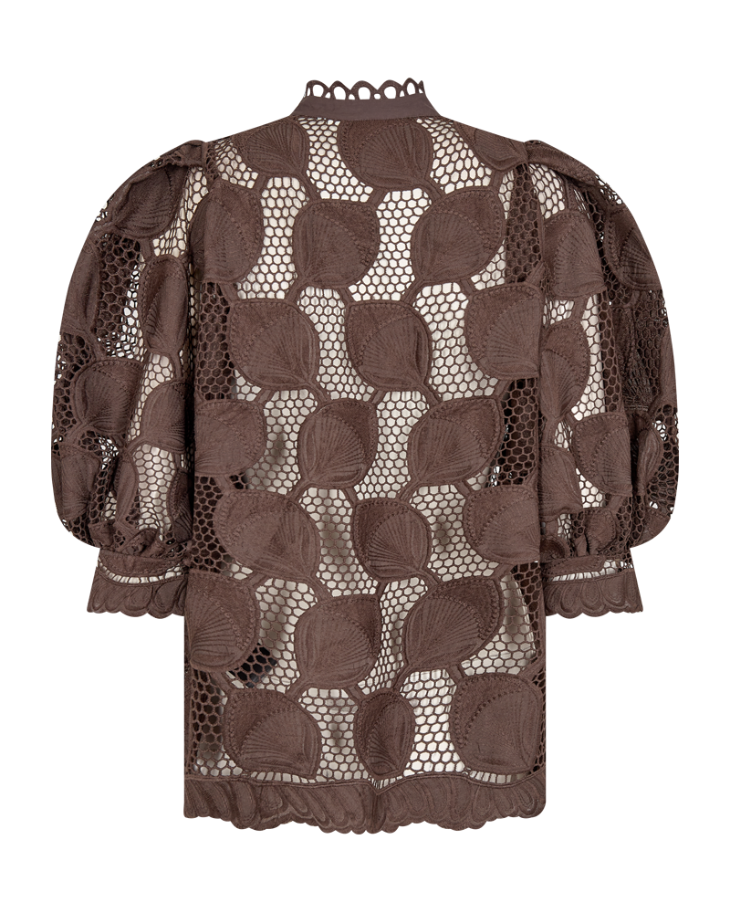 CMMALI - BLOUSE IN TRANSPARENT QUALITY IN BROWN