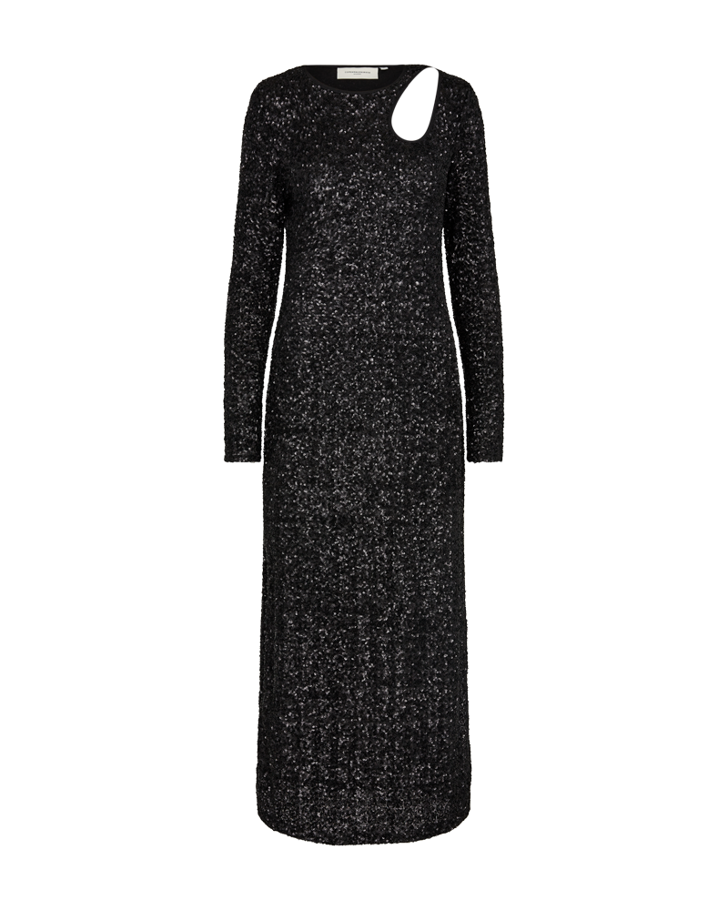 CMSEQUINCE - DRESS WITH SEQUINS IN BLACK