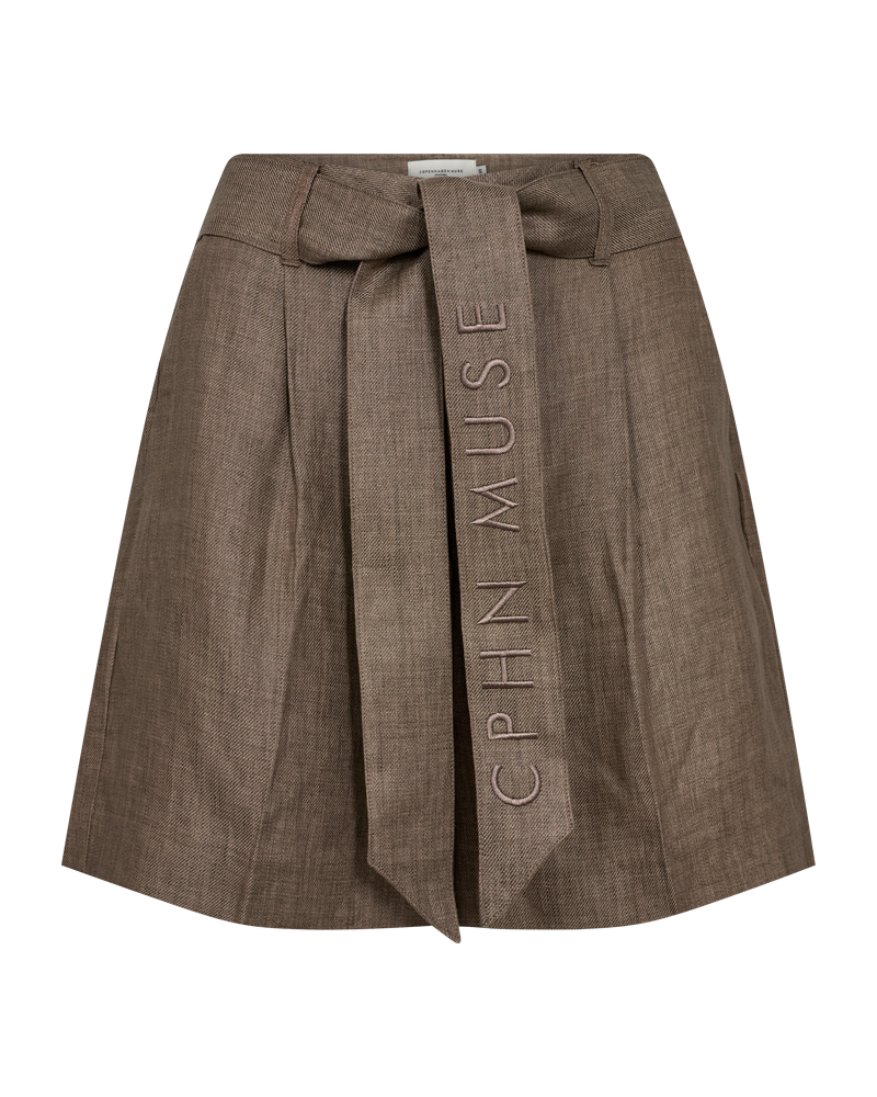 CMNATURE - LINEN SHORTS IN BROWN