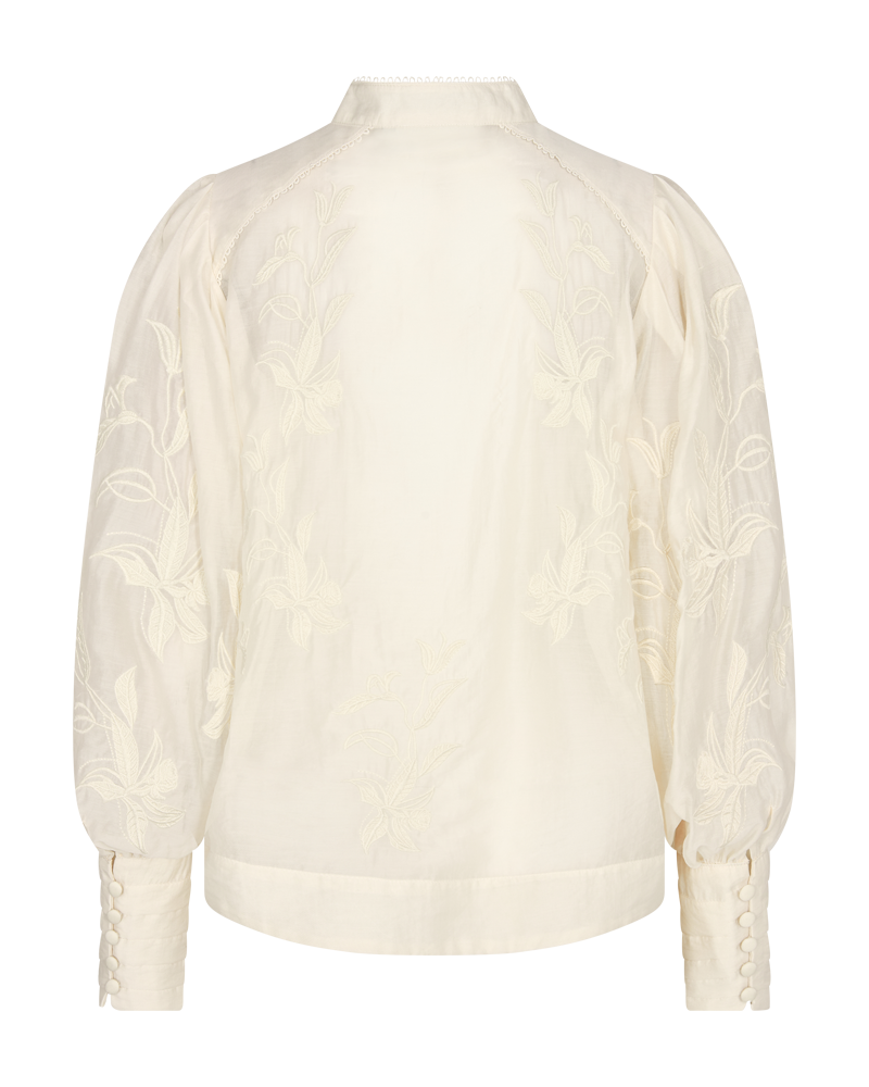 CMTHILDE - SHIRT WITH FLORAL PRINT IN WHITE