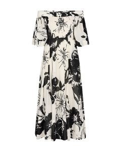 CMOLINE - DRESS WITH FLORAL PRINT IN GREY