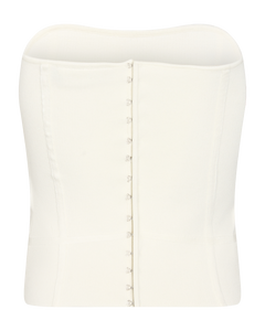 CMBELLIS - STRAPLESS TOP IN WHITE