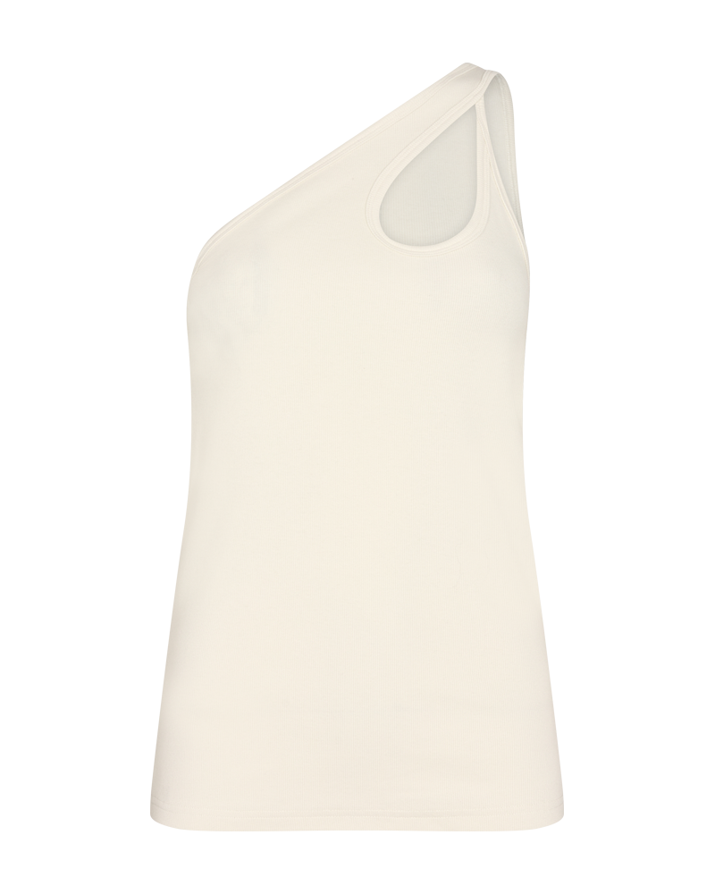 CMSIV - ONE SHOULDER TOP IN WHITE