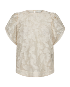 CMJANI - BLOUSE WITH FLORAL PRINT IN BEIGE