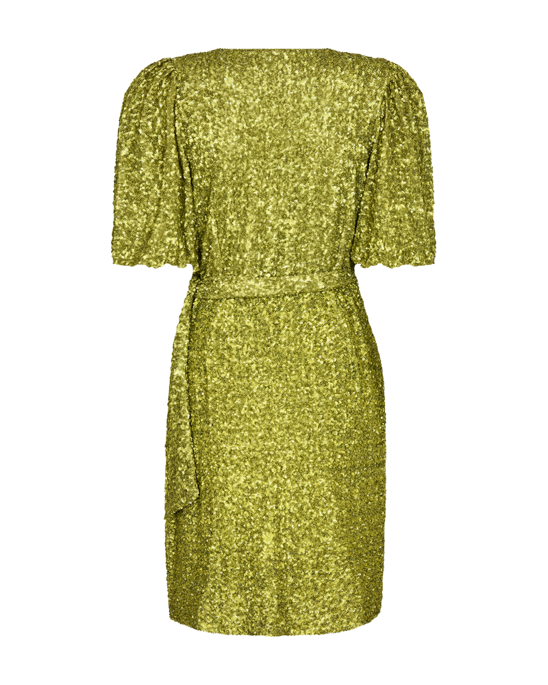CMSEQUINCE - DRESS WITH SEQUINS IN GREEN