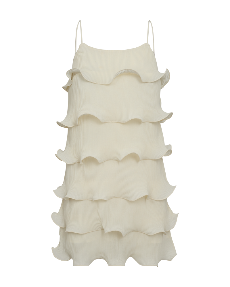 CMKIRA - SHORT PLEATED DRESS IN WHITE