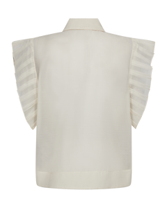 CMBLUEBELL - PLEATED TOP IN WHITE