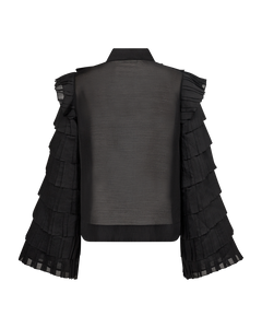 CMBLUEBELL - SHIRT WITH FRILLS IN BLACK