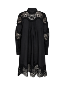 CMMOLLY - DRESS WITH BLONDE DETAILS IN BLACK