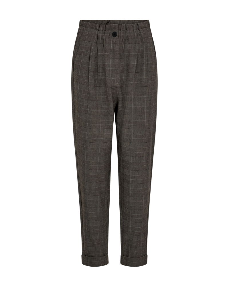 CMTAILOR - CHECKED PANTS IN BLACK