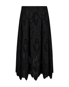 CMBOTRA - SKIRT WITH HOLE-PATTERN IN BLACK