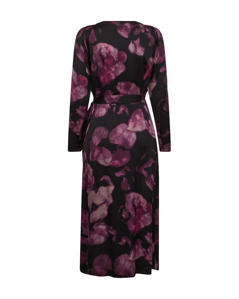 CMSABINA - PRINTED DRESS IN BLACK AND ROSE