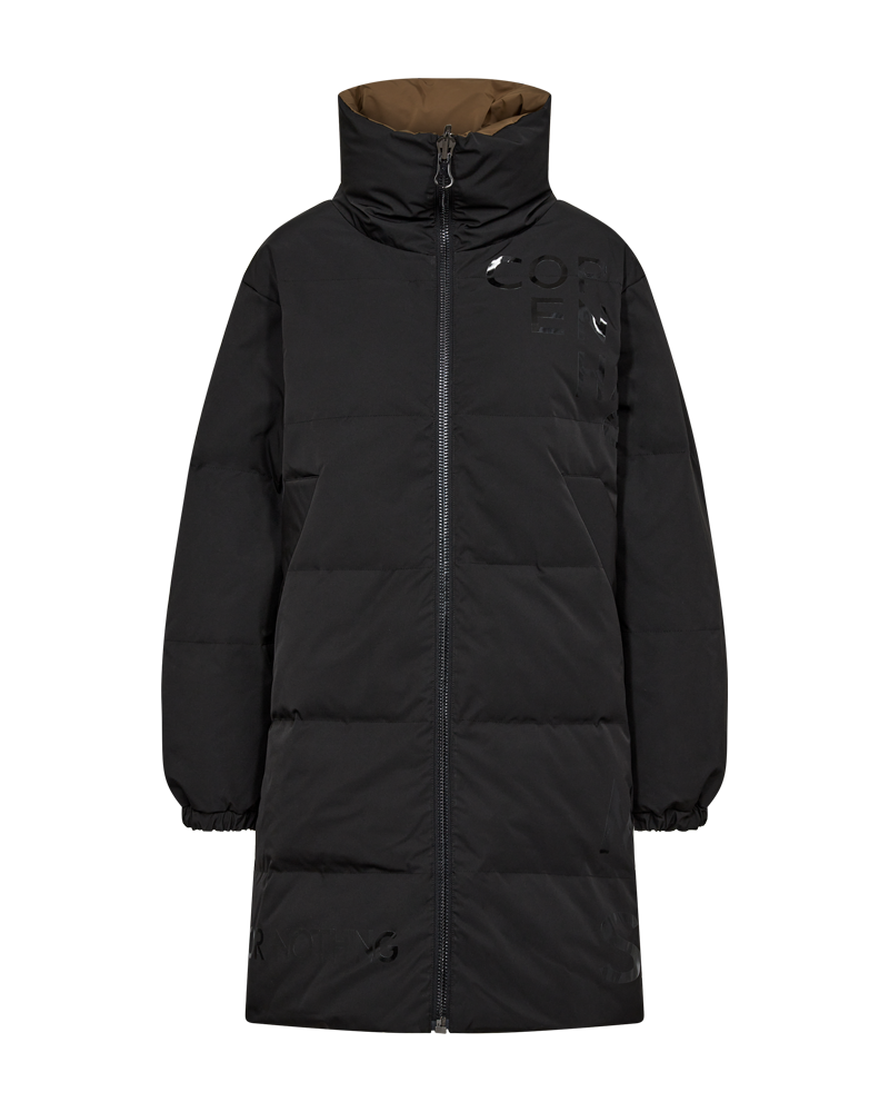 CMMICCO - REVERSIBLE DOWN COAT IN BLACK AND GREEN
