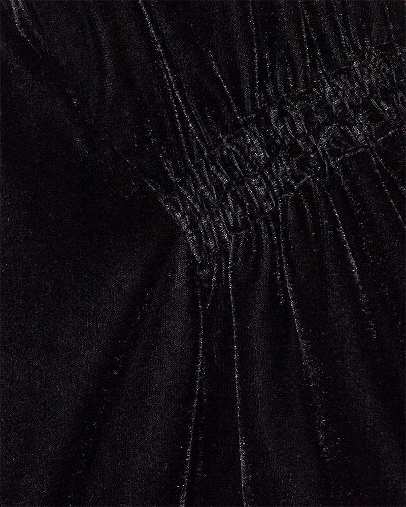 CMVELVET - SHORT VELVET DRESS IN BLACK