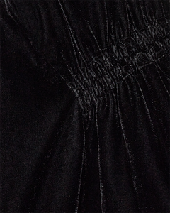 CMVELVET - SHORT VELVET DRESS IN BLACK