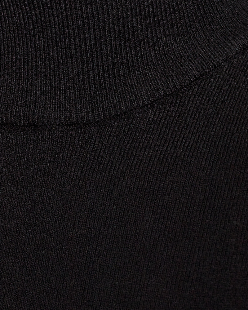 CMAVA - RIB KNIT DRESS IN BLACK