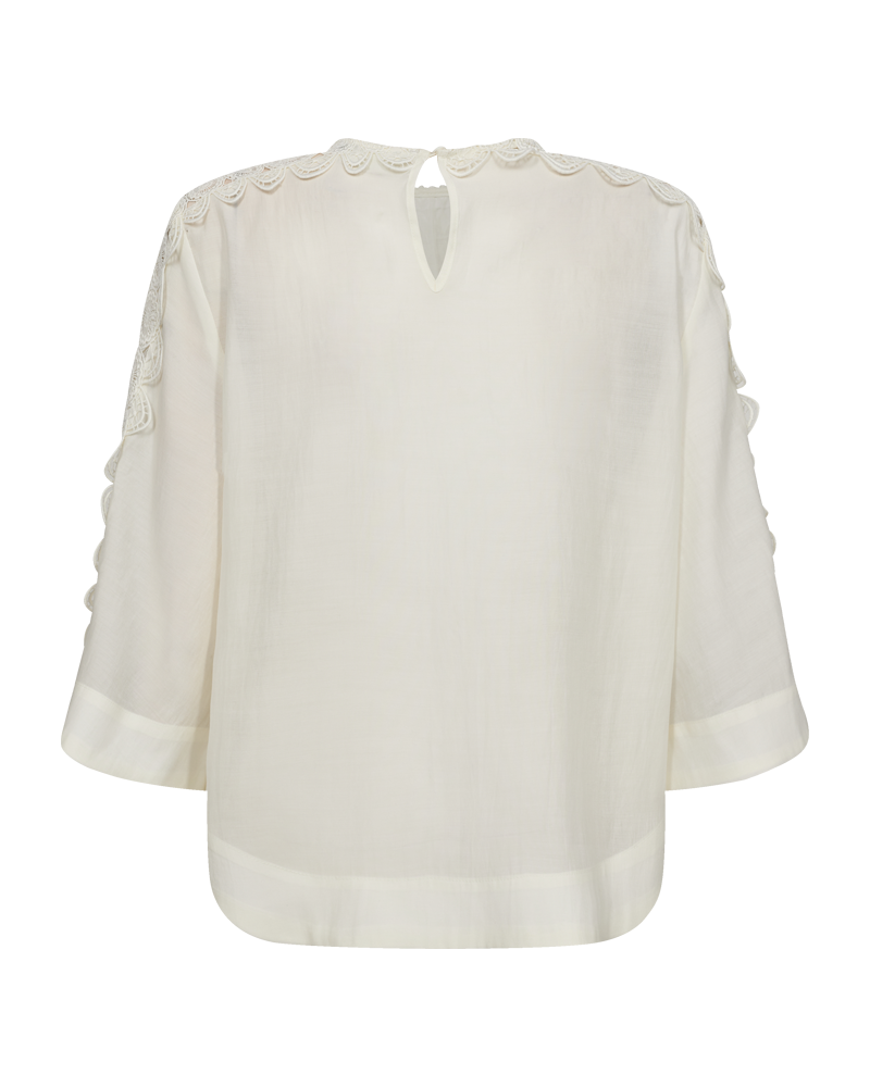 CMMOLLY - BLOUSE WITH LACES IN WHITE