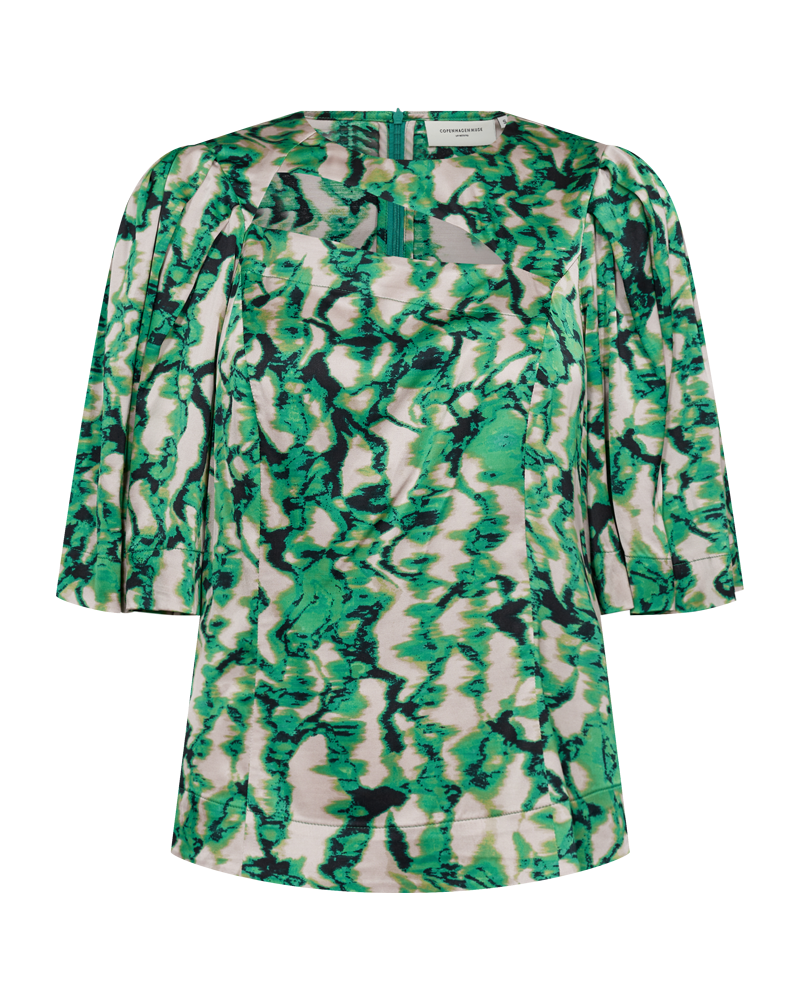 CMMERRYSHINE - PATTERNED BLOUSE IN GREEN