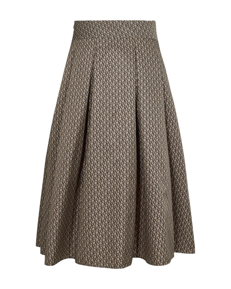 CMSIMI - SKIRT WITH PRINT IN BROWN