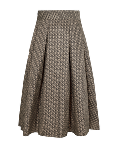 CMSIMI - SKIRT WITH PRINT IN BROWN
