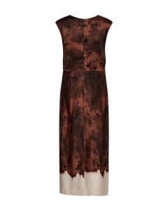 CMSABINA - DRESS WITH PRINT IN BROWN AND BLACK