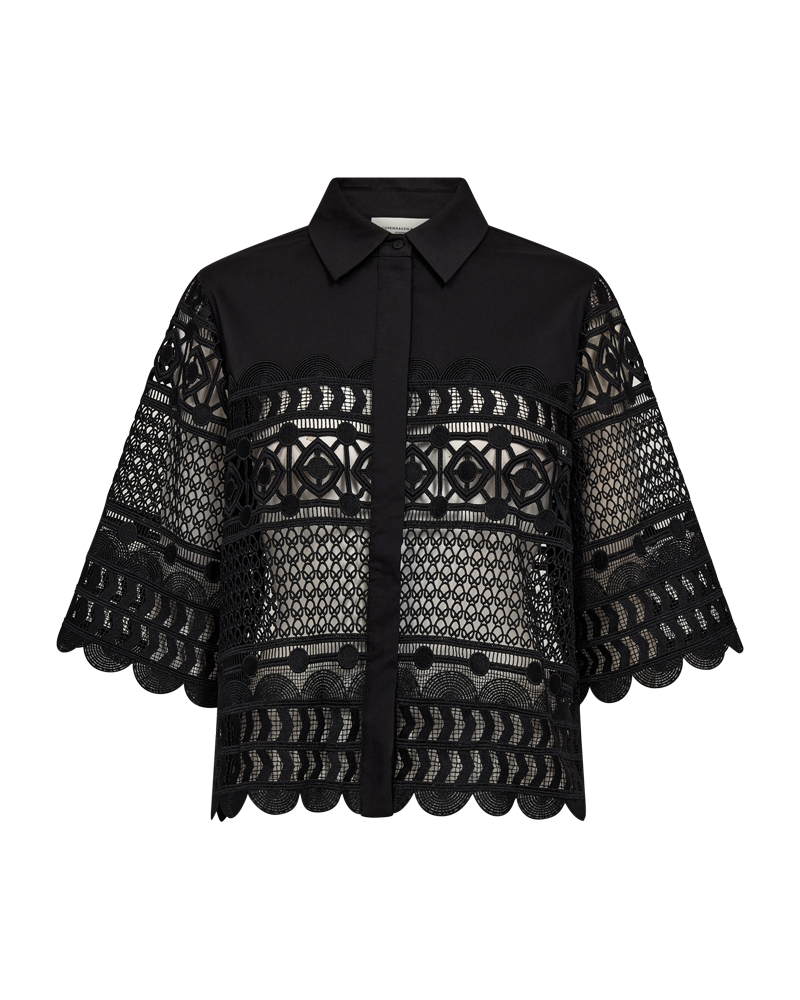 CMVITRA - SHIRT WITH LACES IN BLACK
