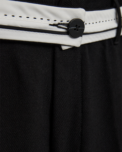 CMTAILOR - PANTS WITH A BELT IN BLACK
