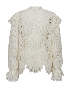 CMMOONLIGHT - BLOUSE WITH LACES IN WHITE